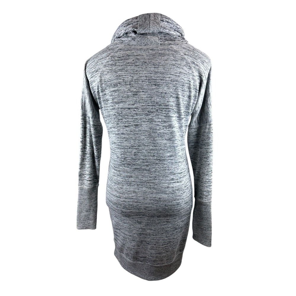 Athleta Sport It Sweater Dress Drawstring Cowl Neck Pockets Gray ST Small Tall - Picture 9 of 13